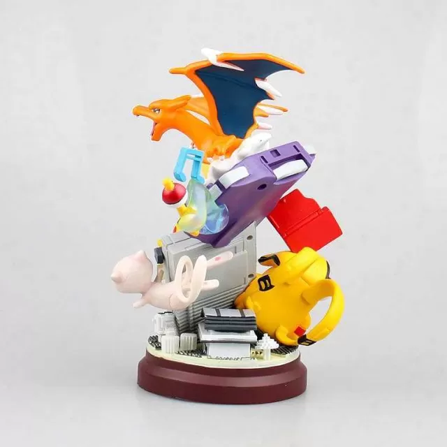 Pokemon Figuren-Pkm.store Pokemon Pikachu Glurak / Charizard Gameboy Statue (18.5Cm)