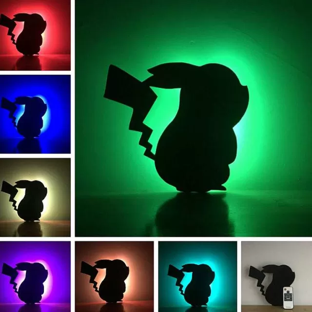 Pokemon Lampen & Nachtlichter-Pkm.store Pokemon Pikachu Lampe - Schatten Wandlampe