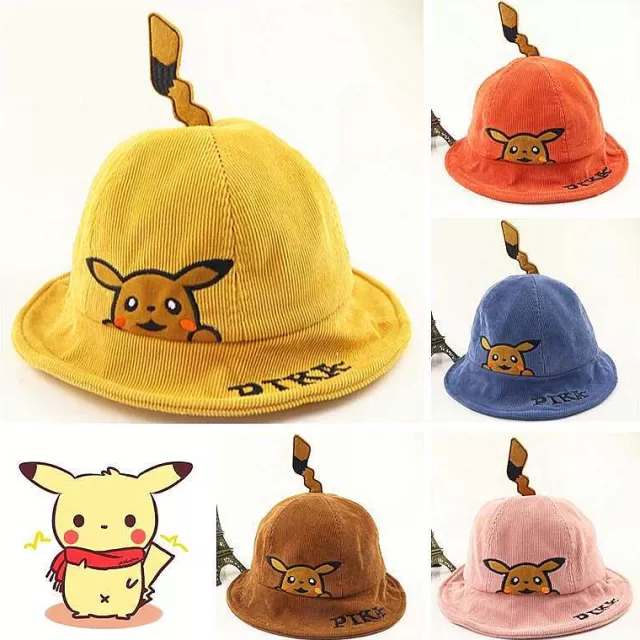 Pokemon Mützen & Caps-Pkm.store Pokemon Pikachu Sonnenschutz Hut Fur Kleinkinder Pikachu-Gelb | Pikachu-Orange | Pikachu-Blau | Pikachu-Braun