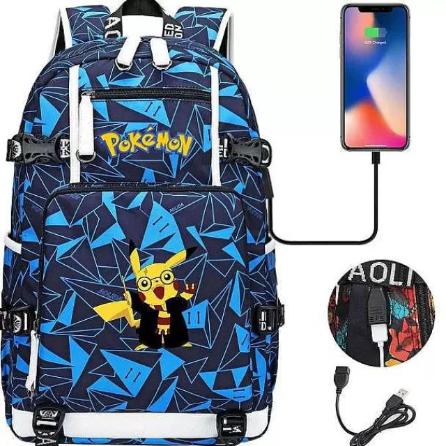 Rucksäcke & Taschen-Pkm.store Pokemon Rucksack Mit Usb - Ideal Fur Laptops