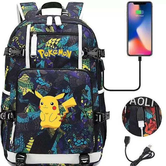 Sonstiges Merchandise-Pkm.store Pokemon Rucksack Mit Usb - Ideal Fur Laptops