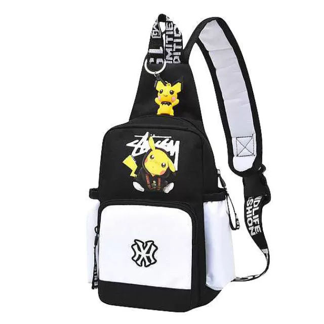 Rucksäcke & Taschen-Pkm.store Pokemon Schultertasche, Slingbag Unisex, Verschiedene Farben Weis | Gelb | Blau