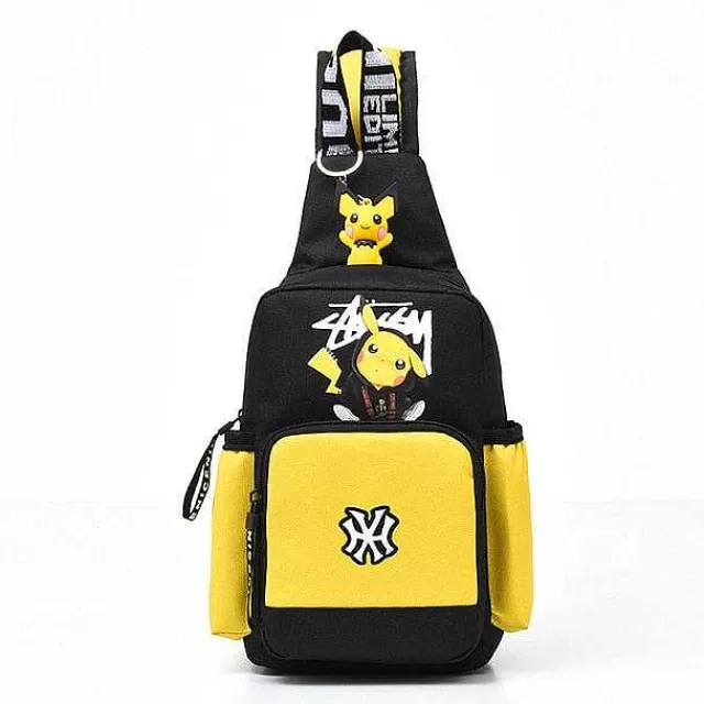 Rucksäcke & Taschen-Pkm.store Pokemon Sling Bag - Kleiner Rucksack Tasche Mit Pikachu Motiv Weis | Gelb | Blau