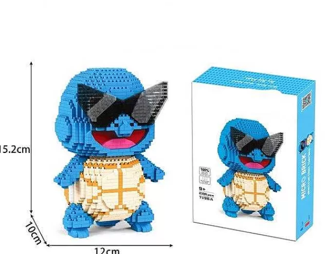 Pokemon Bausteine-Pkm.store Pokemon Squirtle Schiggy Bausteine Figur (Ca. 2100 Bausteine)