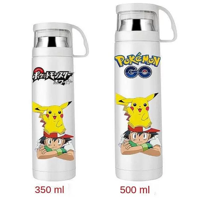 Sommer-Pkm.store Pokemon Thermoskanne Wasserflasche In Vielen Motiven (350Ml Oder 500Ml)