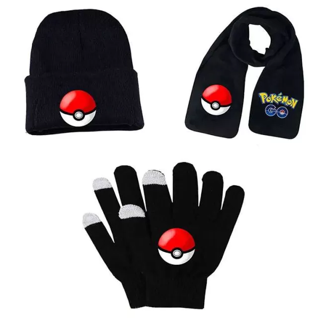 Herbst & Winter-Pkm.store Pokemon Winter Sets: Mutze, Schal Und Handschuhe - Viele Motive