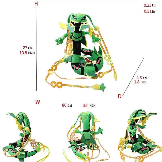 Pokemon Kuscheltiere-Pkm.store Rayquaza Pluschtiere In Verschiedenen Formen - Mega Raayquaza, Schillernd Uvm.