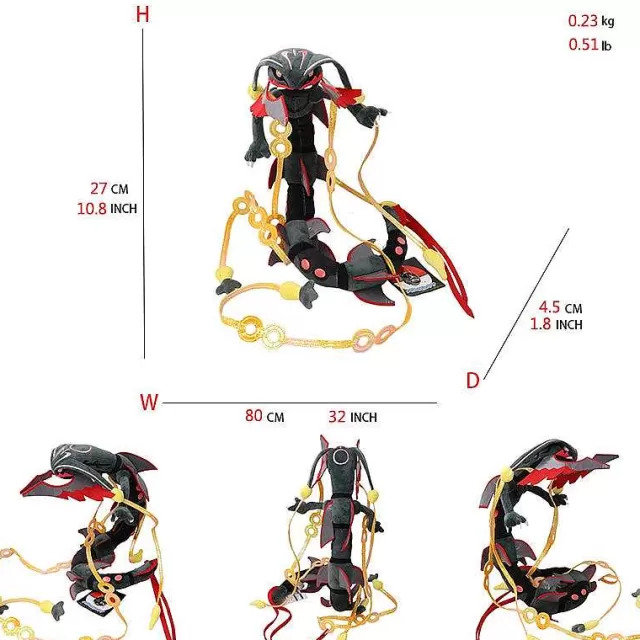 Pokemon Kuscheltiere-Pkm.store Rayquaza Pluschtiere In Verschiedenen Formen - Mega Raayquaza, Schillernd Uvm.
