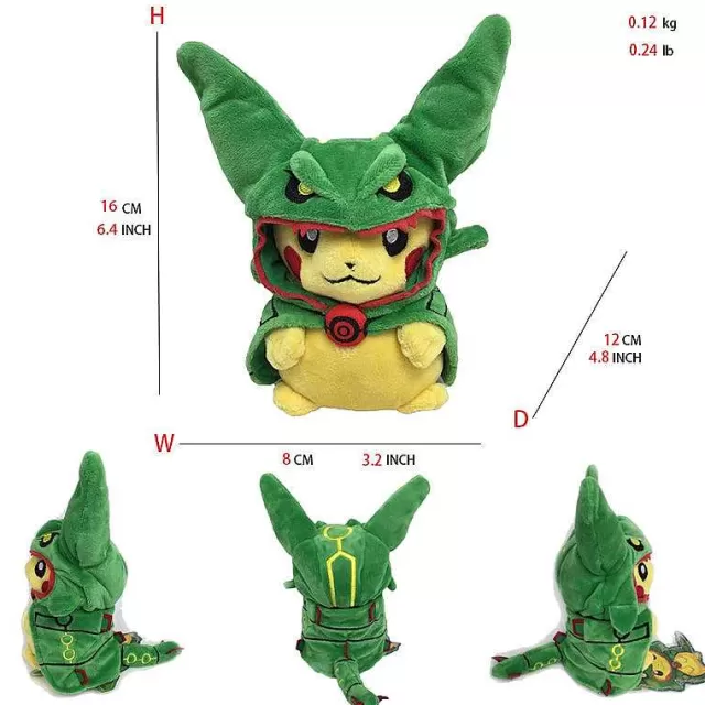Pokemon Kuscheltiere-Pkm.store Rayquaza Pluschtiere In Verschiedenen Formen - Mega Raayquaza, Schillernd Uvm.