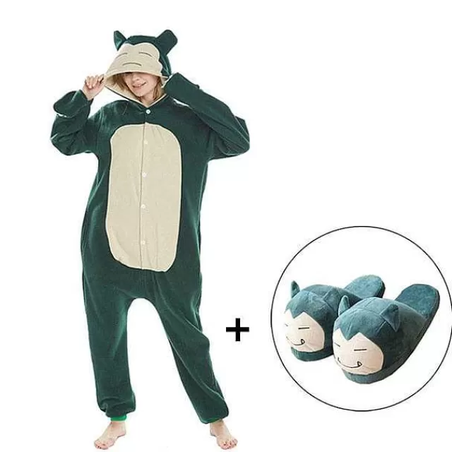 Herbst & Winter-Pkm.store Relaxo / Snorlax Onesie Kuschel Pokemon Schlafanzug