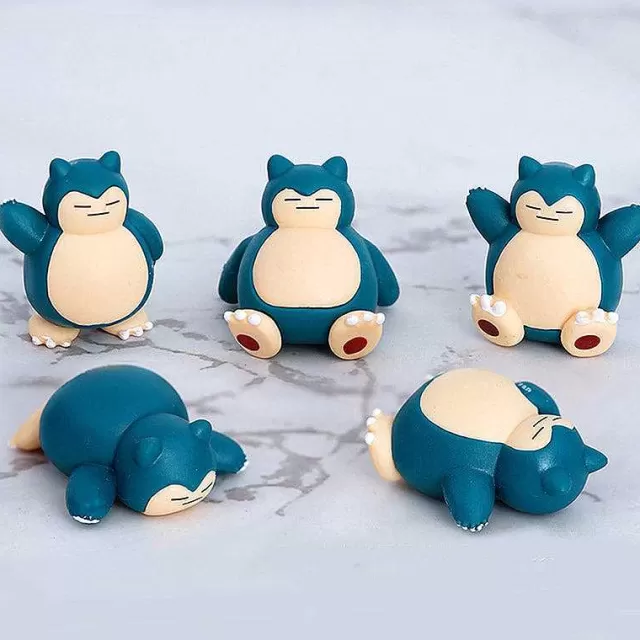 Pokemon Figuren-Pkm.store Relaxo Snorlax Figuren Set Mit 5 Figuren