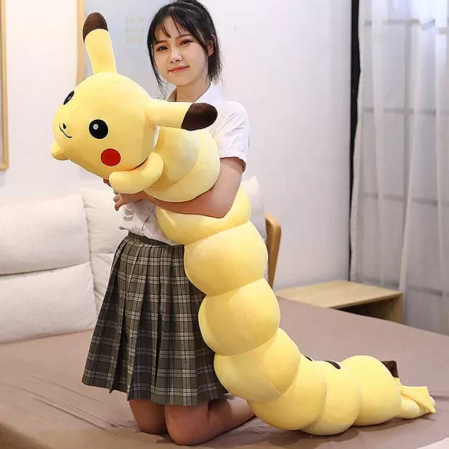 Pokemon Kuscheltiere-Pkm.store Riesiger Pikachu Kuschelwurm Stofftier