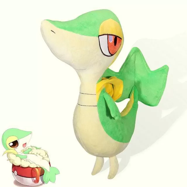 Pokemon Kuscheltiere-Pkm.store Serpifeu Snivy Kuscheltier Pokemon (Ca. 40Cm)