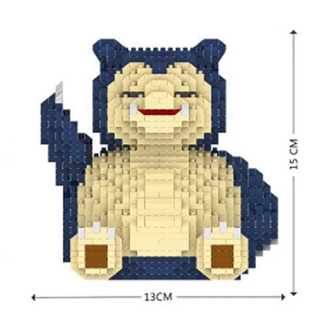 Pokemon Bausteine-Pkm.store Sitzender Relaxo / Snorlax Pokemon Baustein Set