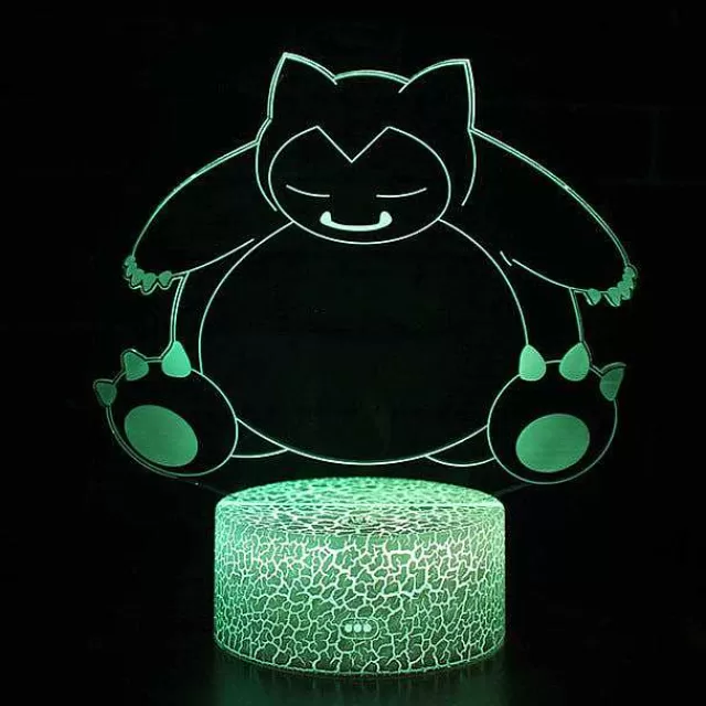 Sonstiges Merchandise-Pkm.store Snorlax Relaxo Nachtlicht Tischlampe 3D Led Lampe