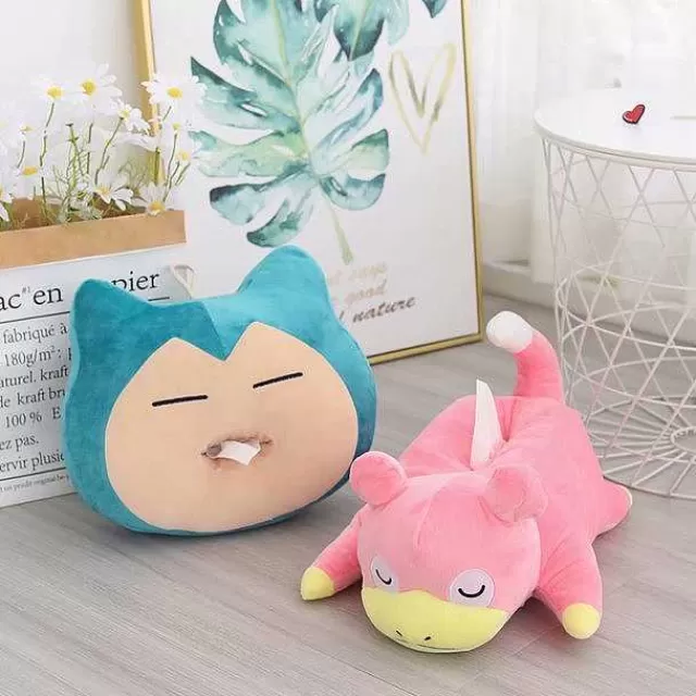 Pokemon Kuscheltiere-Pkm.store Snorlax Relaxo Oder Slowpoke Flegmon Pluschige Papiertuch Spender