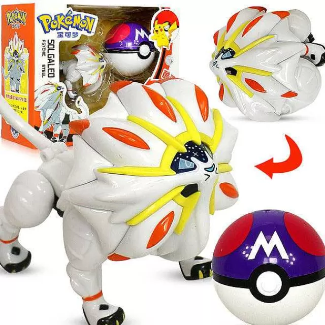 Pokemon Figuren-Pkm.store Solgaleo Figur Mit Pokeball Pokemon Spielzeug