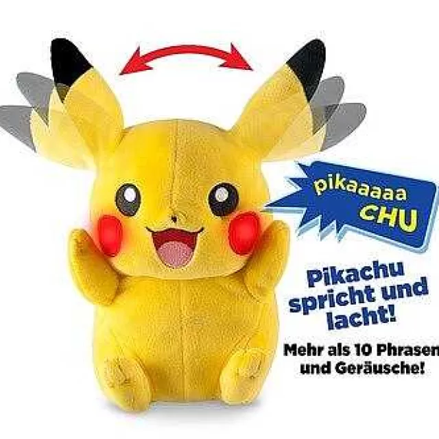 Pokemon Kuscheltiere-Pkm.store Sprechender Pikachu Kuschel Pokemon - Pikachu Spricht Und Lacht