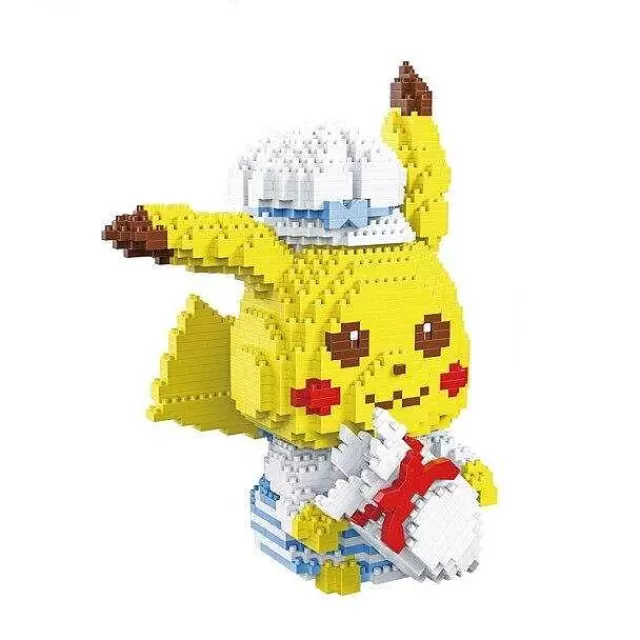 Pokemon Bausteine-Pkm.store Suse Pikachu Baustein Figuren (6 Motive Zur Auswahl)