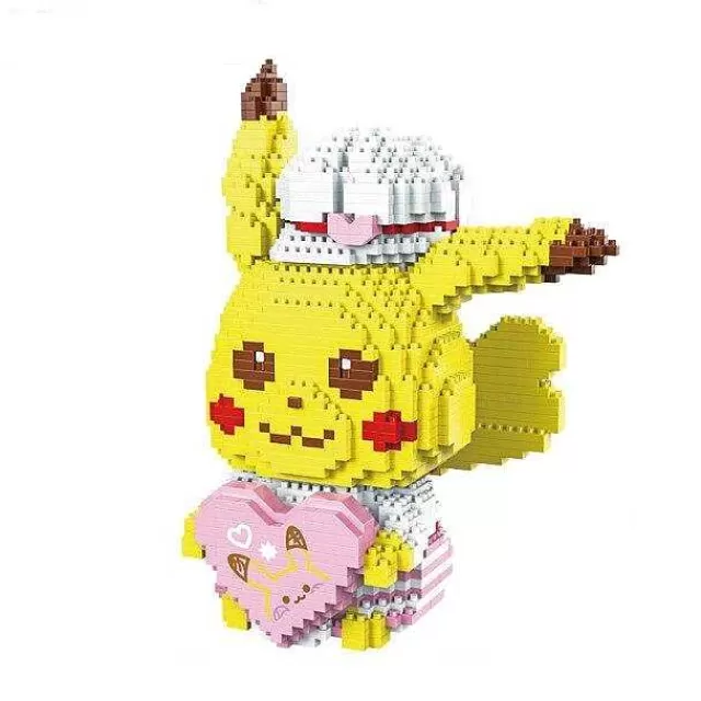 Pokemon Bausteine-Pkm.store Suse Pikachu Baustein Figuren (6 Motive Zur Auswahl)