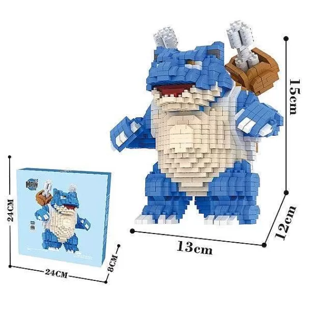 Pokemon Bausteine-Pkm.store Turtok Blastoise Klemm-Baustein Spielzeug Figur (1980 Bausteine)