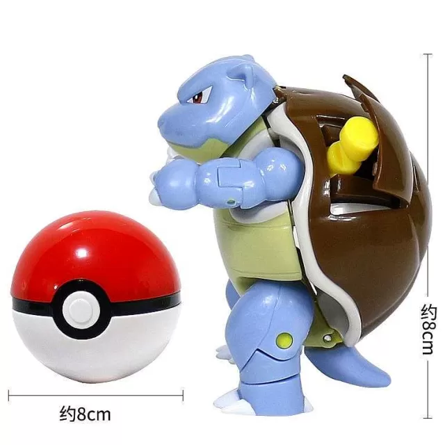 Pokemon Unite-Pkm.store Turtok (Blastoise) Pokemon Spielzeug Set Mit Figur Und Pokeball