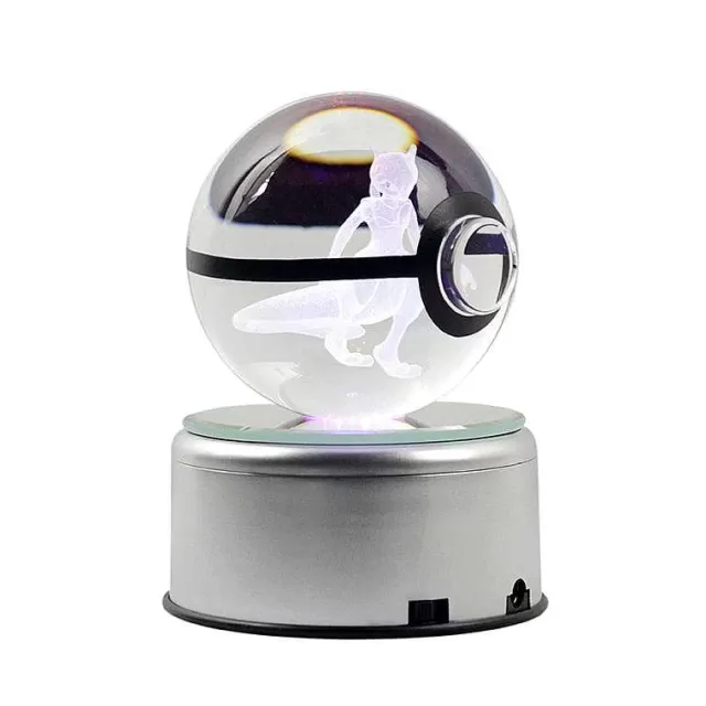 Pokeball & Pokebälle-Pkm.store Wundervoller Pokemon Crystal Pokeball - Led Beleuchtung - Viele Motive